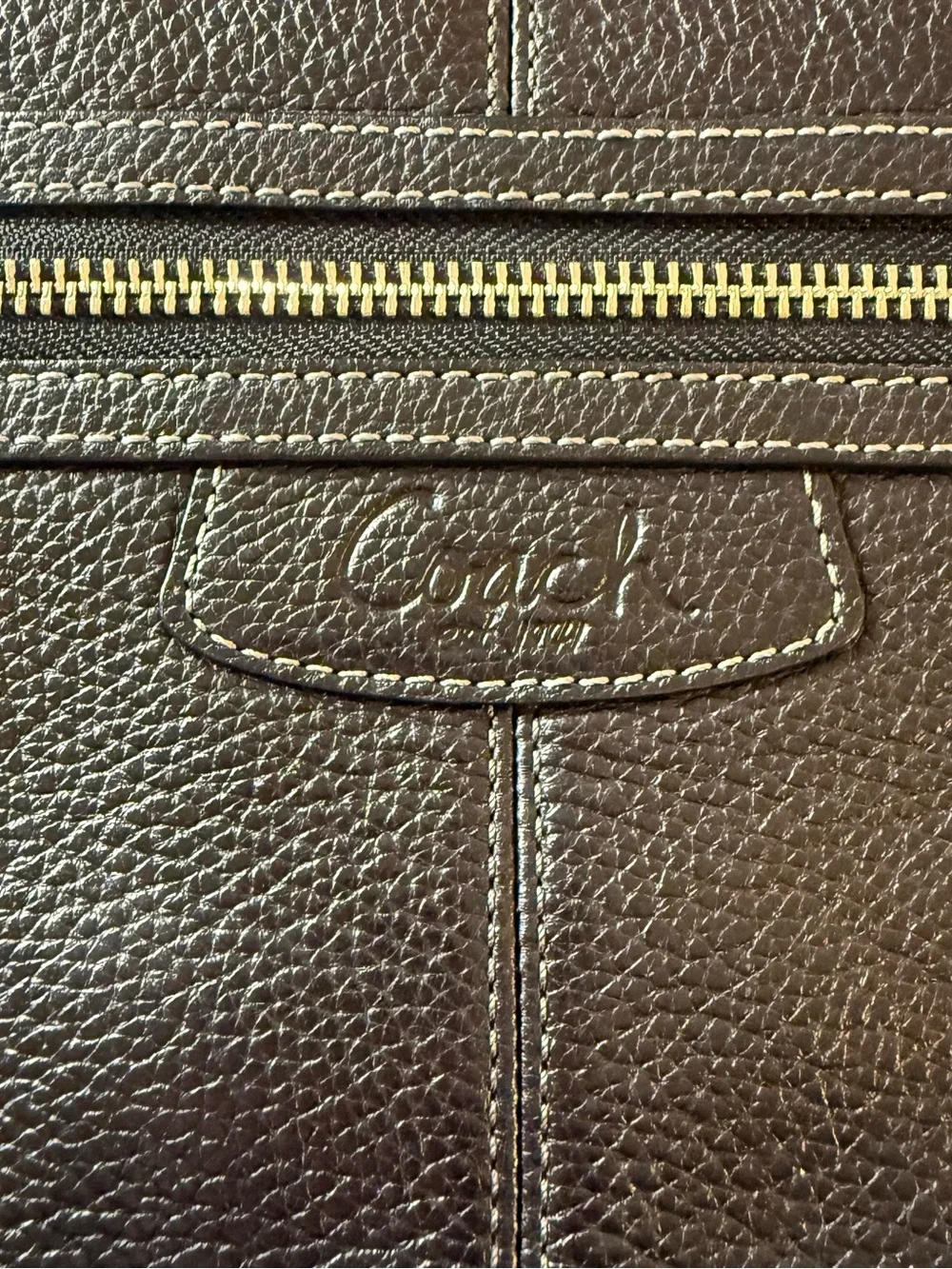 COACH Black Pleated Leather Gallery Tote Shoulder Bag F14688